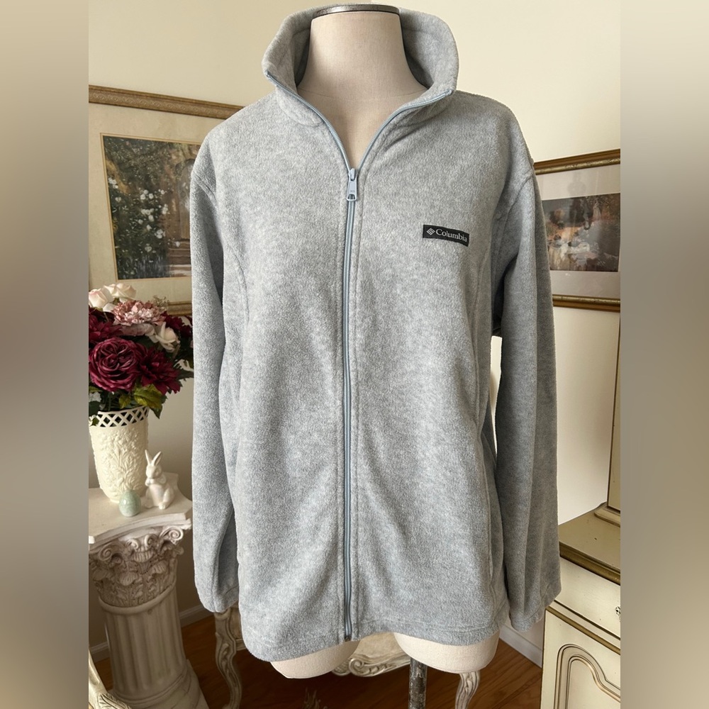 Columbia NWT women’s gray fleece zip up jacket size 1X